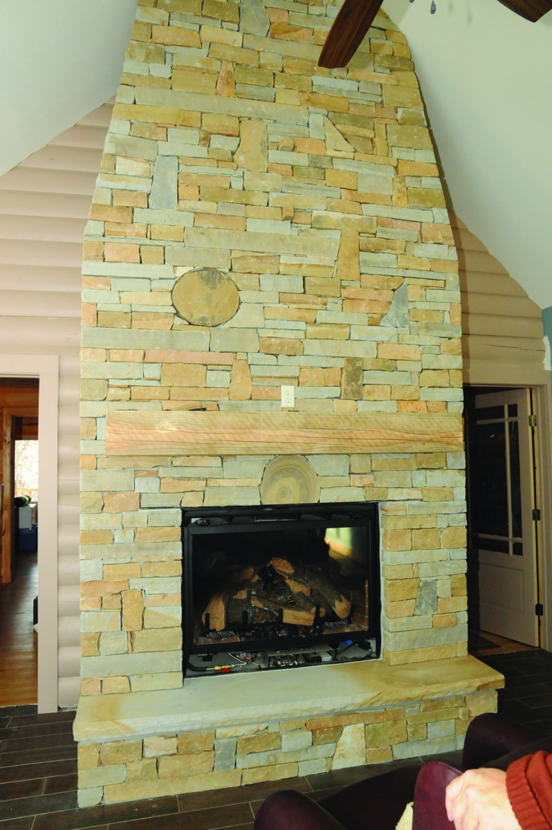 Flagstone Fireplace